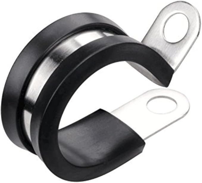 LOKMAN 20 Pack 1/4 Inch Stainless Steel Cable Clamp, Rubber Cushioned Insulated by LOKMAN