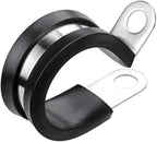 LOKMAN 20 Pack 1/2 Inch Stainless Steel Cable Clamp, Rubber Cushioned Insulated by LOKMAN