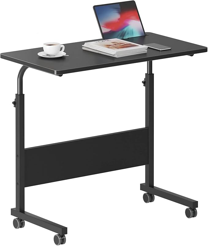 DlandHome Mobile Bed Table 31.5 Inch, Adjustable Side Table Laptop Computer by DlandHome