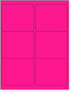 8-1/2 x 11 Neon Color High Light Fluorescent Labels by NextDayLabels