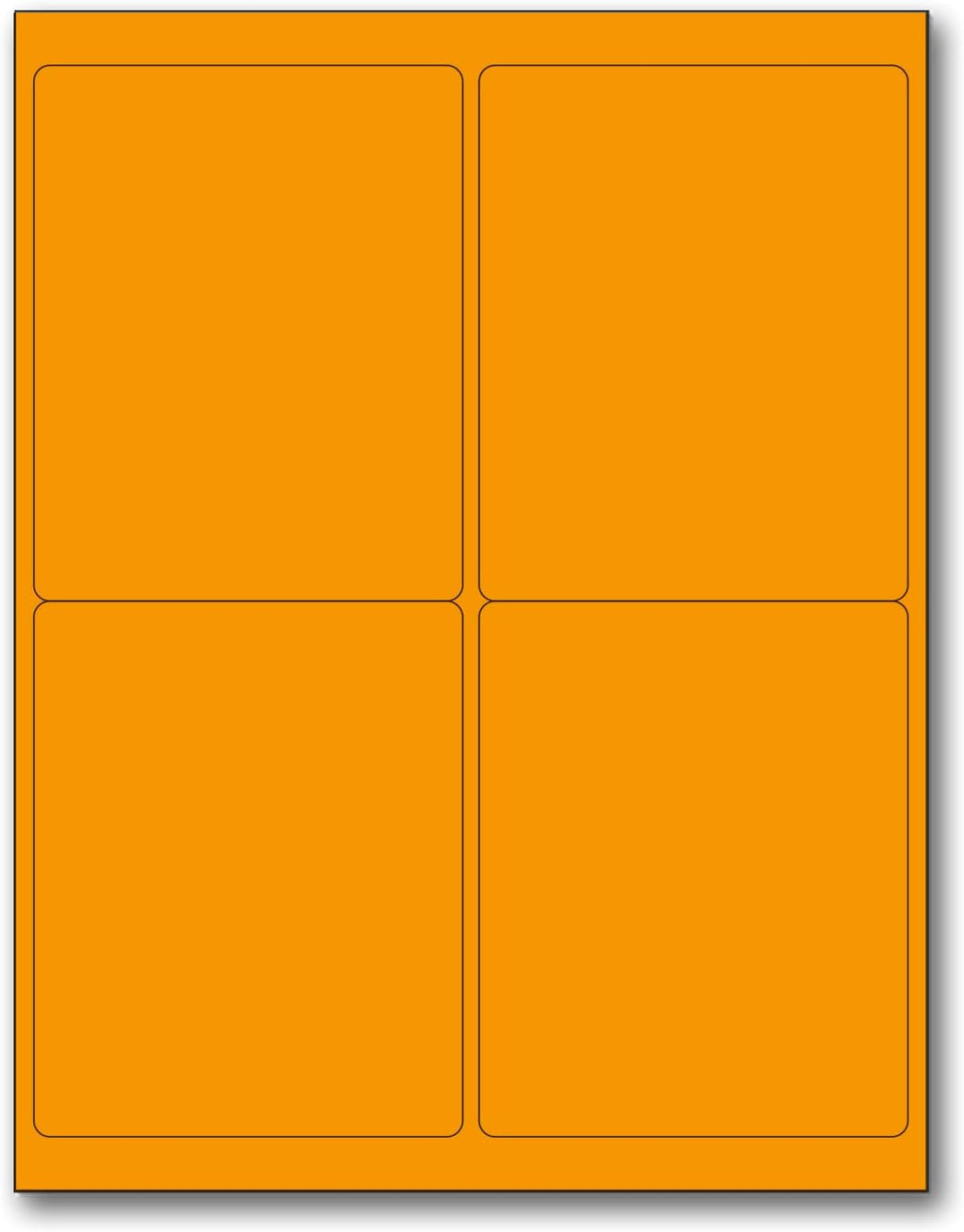 NextDayLabels - 8-1/2 x 11" Neon Color High Light Fluorescent Labels