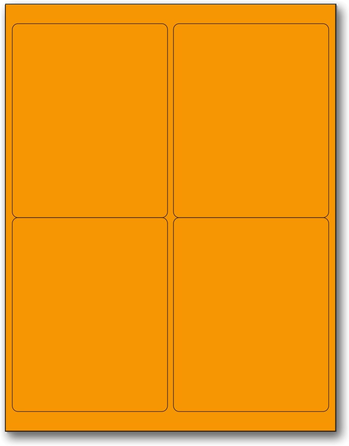NextDayLabels - 8-1/2 x 11" Neon Color High Light Fluorescent Labels