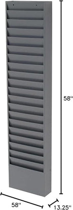 Global Industrial Steel Medical Chart Hanging Wall File Holder, 20 Pockets - Image 5