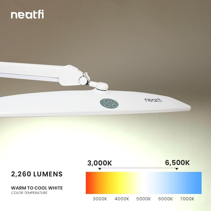 Neatfi Elite HD XL Task Lamp, 3 Adjustable Light Modes, 22 Inches Wide - Image 2