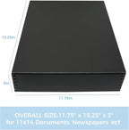 Lineco 11x14 Black Museum Archival Storage Box, Drop Front Design, 11 1/2 x 15 - Image 2