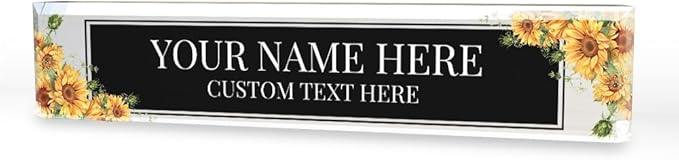 Signs ByLITA Floral Pattern Customized Nameplate | Harvest Sun Personalized by SignsByLITA