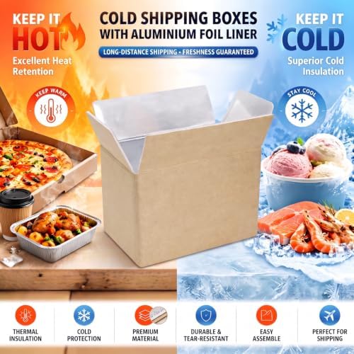 zavoos 12 pack insulated shipping box, 10.8'' x, side view