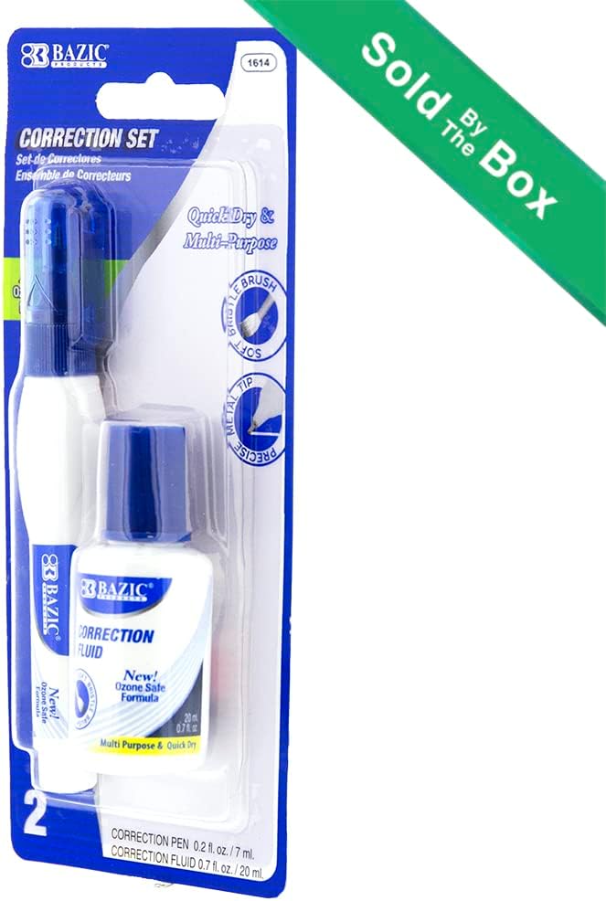 BAZIC Metal Tip Correction Pen & Correction Fluid - Image 7