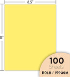 Veritas Yellow Colored Cardstock, 8.5" x 11" Colored Copy paper, 110LB/199GSM - Image 2