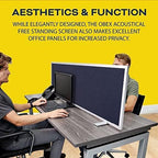 OBEX Acoustical Free Standing Privacy Screen, Cubicle Accessories Desk Privacy - Image 5