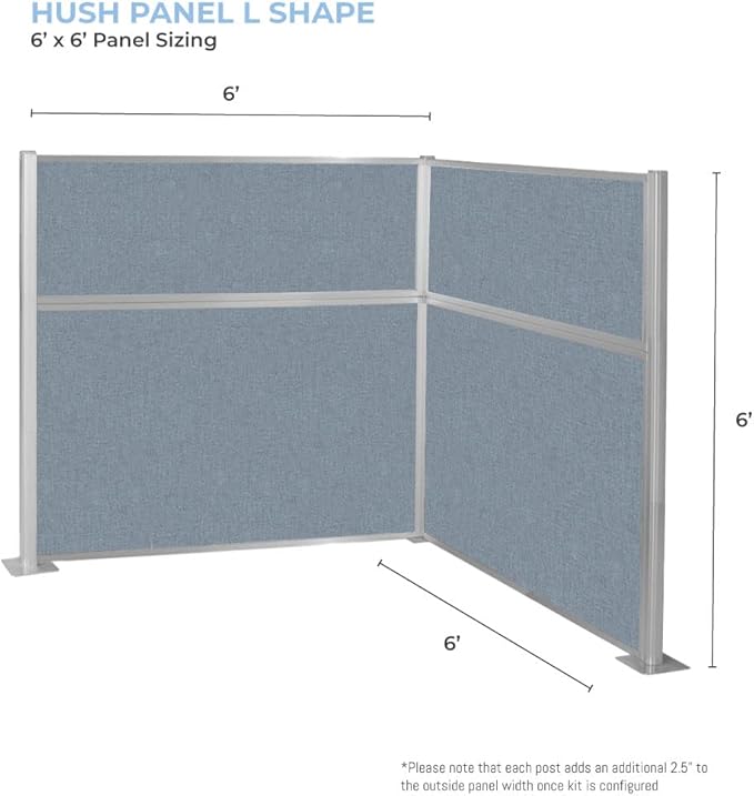 Versare Hush Panel Cubicle Kit | Workstation Partition Walls | Sound Dampening - Image 4