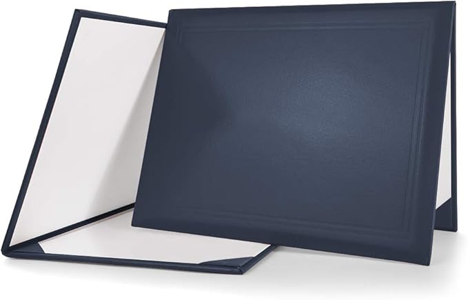 GraduationMall 8.5"x11" Smooth Padded Diploma Cover Certificate Holder Darkblue by GraduationMall%C2%AE