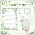 100 Sheets Sage Green A5 Planner Inserts - 120GSM Thick Greenery Refill Paper for A5 6-Ring Binder, Eucalyptus Leaves 6 Hole Loose Leaf Sheets for Journal Diary Notebook Budget Creative Planning