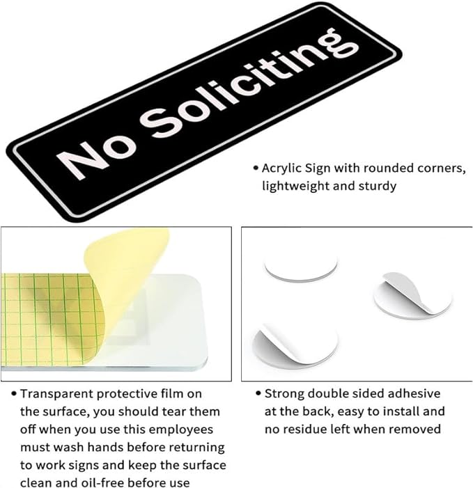 Stick-On Wall Acrylic Drop Keys Here Door Wall Label Signs，For Offices - Image 2