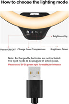 Sensyne 14" Ring Light with Tripod Stand, LED Circle Light with Phone Holder - Image 8