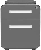 Laura Davidson Furniture STOCKPILE Mini Seated 2 Drawer Mobile File Cabinet - Image 6