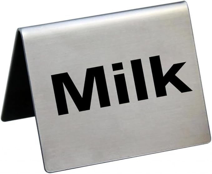 New Star Foodservice Stainless Steel Table Tent Sign by NewStarFoodservice
