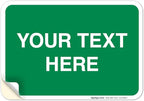 Personalized Custom Green Background Customize by SigoSigns