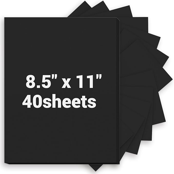 Cardstock 8.5 x 11, Thick Printer Paper 75 lb/200 gsm, 40 Sheets Card Stock by Glyanlee