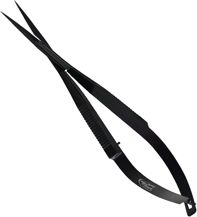 Cross Edge Spring Scissors 5 Inch straight Stainless Steel Precision Eyebrow & - Image 2