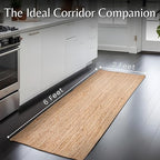 hausattire jute braided woven kitchen runner 2x6 feet shown in use