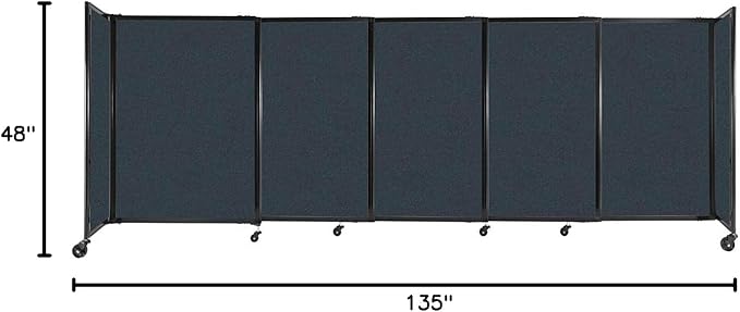 Versare Straightwall Sliding Portable Wall Partition | Freestanding Office - Image 7