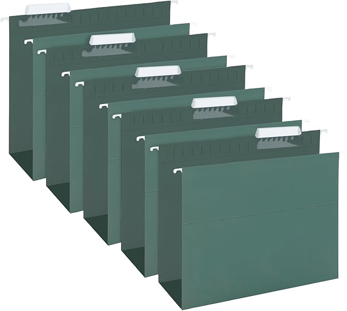 HERKKA Extra Capacity Hanging File Folders, 30 Pack Reinforced Hang Folders by HERKKA