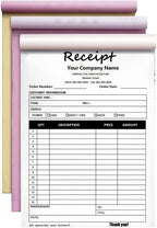 Personalized Invoice Book Custom 2 Part/3 Part Receipt Book Quote Estimate by BFHEFGSUU
