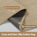 rugalia washable woven indoor outdoor runner rug 2x6 shown in use