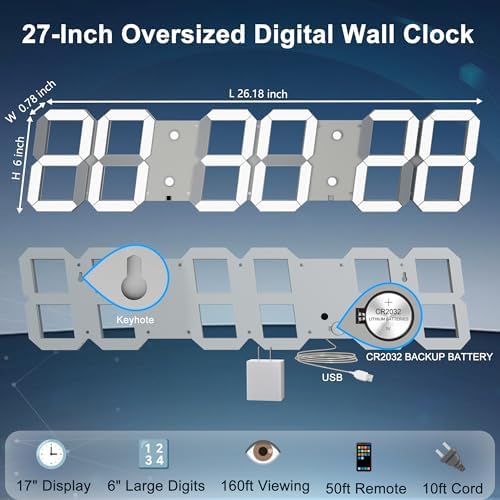 chkosda 27 inch large 3d led digital wall, package contents