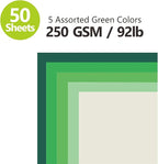 Green Colored Cardstock Thick Paper 50 Sheets, 8.5" x 11" Heavyweight 92lb - Image 2