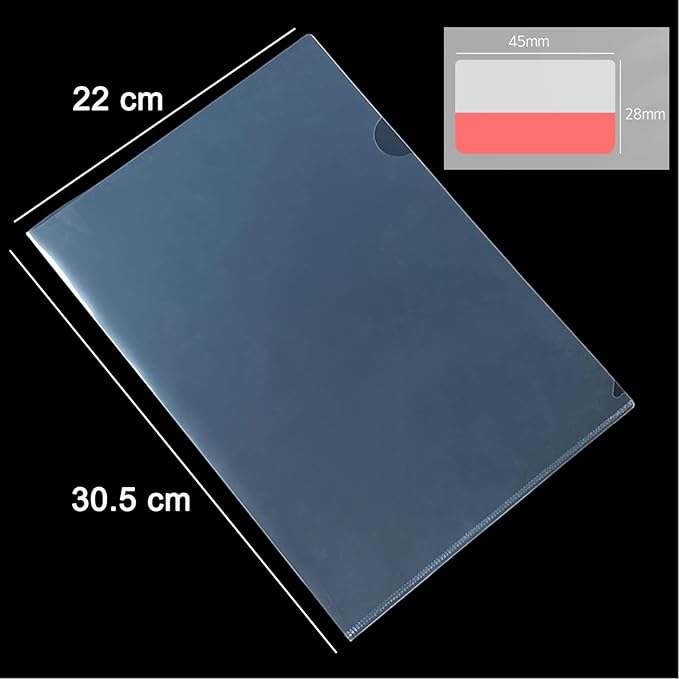 100 Pack Document Clear Plastic Folder Copy Safe Project Pocket LType US Letter - Image 4