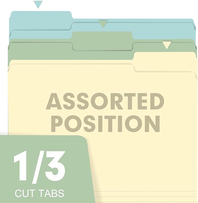 File Folder, RAZCC 150 Pack Colored File Folders, 1/3 Cut Tab File Folder - Image 4