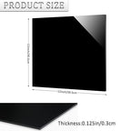 2 Pieces Black Acrylic Sheet, 12 x 12 Inch 1/8 Inch Thick, Home Decor, Display - Image 2