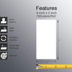 BETCKEY - 4" x 2" Barcode Shipping & Multipurpose Labels Compatible - Image 2