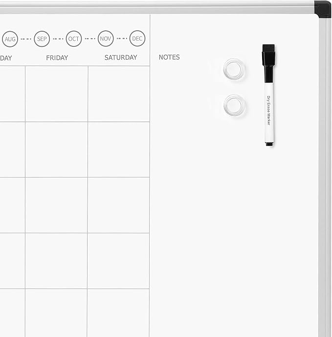 Amazon Basics 24" x 36" Monthly Whiteboard Calendar - Image 8