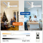 depuley 42-inch ceiling fans with lights: white 3 on a desk or shelf