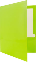 JAM PAPER Laminated Two Pocket Glossy School Folders - Image 3