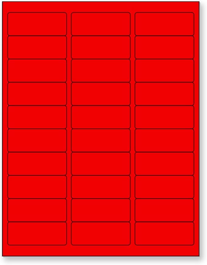 NextDayLabels - 8-1/2 x 11 Neon Color High Light Fluorescent Labels by NextDayLabels