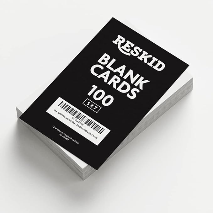 Reskid 100 Pack of White Cardstock - Image 3