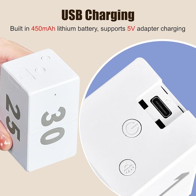 Pomodoro Timer Cube, Desk Productivity Time Management Tool - Image 7