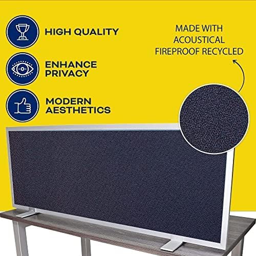 OBEX Acoustical Free Standing Privacy Screen, Cubicle Accessories Desk Privacy - Image 4
