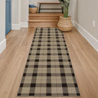 jtj easy jute 2x6 outdoor runner rug, black, close-up detail