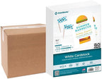 PrintWorks White Cardstock 8.5" x 11" - 67 lb/147 gsm Vellum Bristol - 750 by PrintWorks