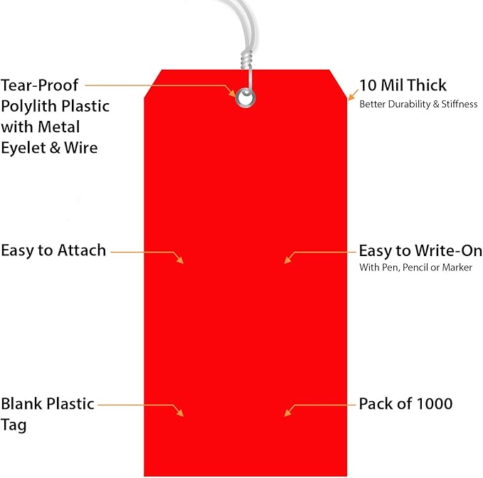 SmartSign Red Plastic Tags - Image 3