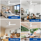 depuley 42-inch ceiling fans with lights: white 3, package contents
