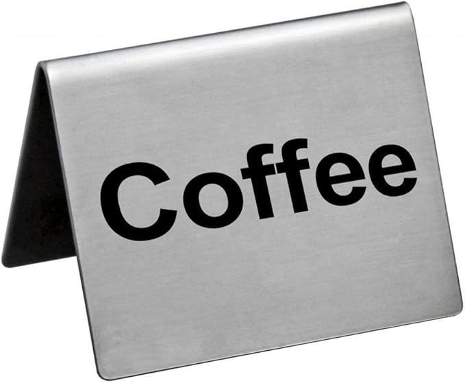 New Star Foodservice Stainless Steel Table Tent Sign, 2-Inch by 2-Inch) by NewStarFoodservice