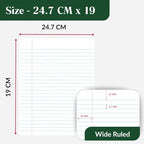 ECONAMA Composition Notebooks Pack of 48 Wide Ruled 200 Pages 9.75"x7.5" Black - Image 2