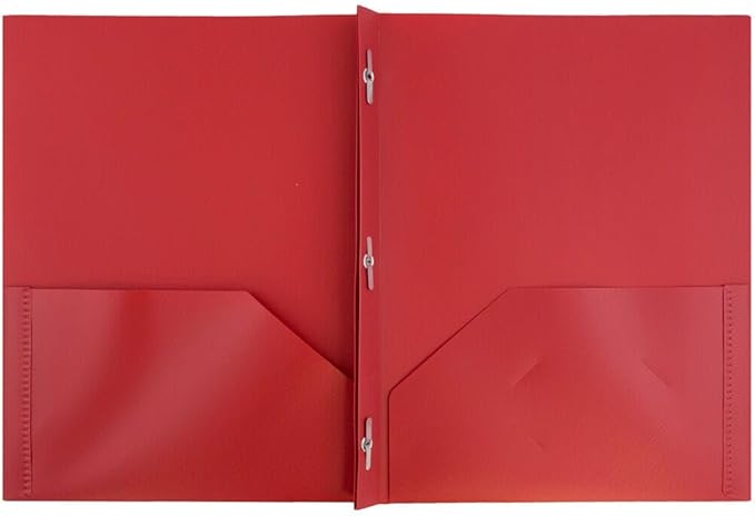 JAM PAPER Plastic 2 Pocket POP Folders - Image 2