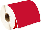 HOUSELABELS 4" x 6" Red Shipping Labels on 1" Core Compatible by HouseLabels